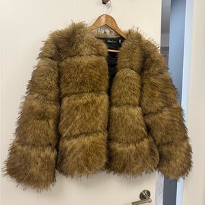 Fur Brown Jacket - L XL